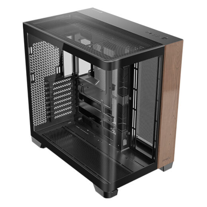 CAJA ANTEC C8 CURVE WOOD E ATX NEGRO 2XVENT 160 MM 1X140MM 2XUSB SN FUENTE