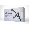 SOPORTE ESCRITORIO AJUST GEMBIRD CON BRAZO PARA 2 PANTALLAS 17 32 HASTA 8 KG