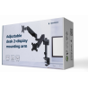 SOPORTE GEMBIRD PARA 2 PANTALLAS DE ESCRITORIO AJUSTABLE 17 32 HASTA 9 KG