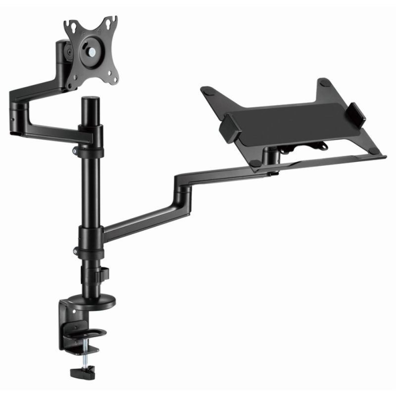 SOPORTE DE MESA GEMBIRD AJUSTABLE BRAZO PARA MONITOR Y BANDEJA PARA PORTATIL