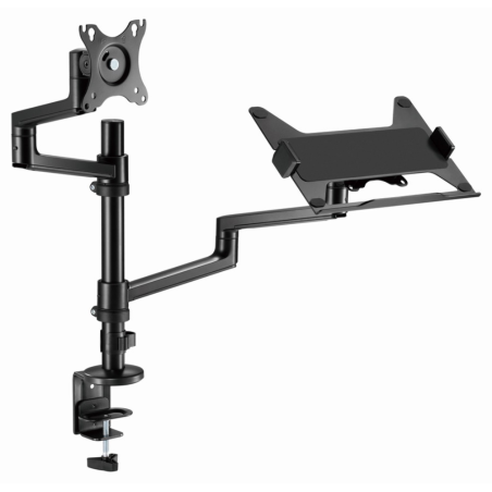 SOPORTE DE MESA GEMBIRD AJUSTABLE BRAZO PARA MONITOR Y BANDEJA PARA PORTATIL