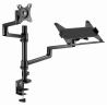 SOPORTE DE MESA GEMBIRD AJUSTABLE BRAZO PARA MONITOR Y BANDEJA PARA PORTATIL
