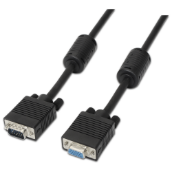CABLE AISENS SVGA CON FERRITA HDB15 M HDB15 H NEGRO 18M