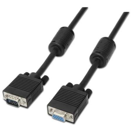 CABLE AISENS SVGA CON FERRITA HDB15 M HDB15 H NEGRO 18M
