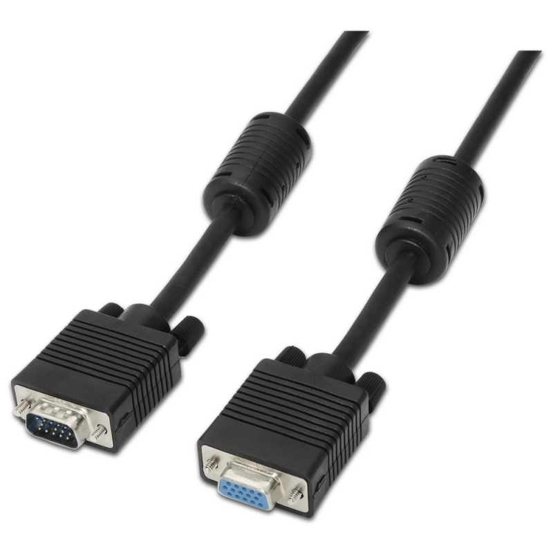 CABLE AISENS SVGA CON FERRITA HDB15 M HDB15 H NEGRO 30M