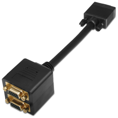 CABLE AISENS BIFURCADOR SVGA3C9 HDB15 M 2XHDB15 H ORO 20 CM