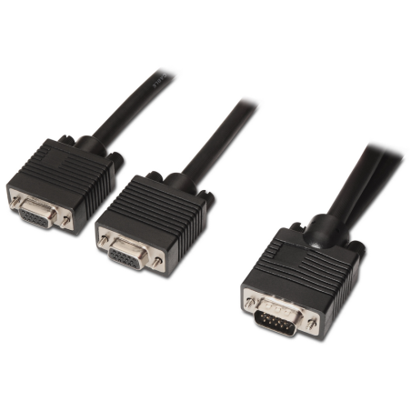 CABLE AISENS BIFURCADOR SVGA HDB15 M 2XHDB15 H NEGRO 45 CM