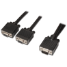 CABLE AISENS BIFURCADOR SVGA HDB15 M 2XHDB15 H NEGRO 45 CM