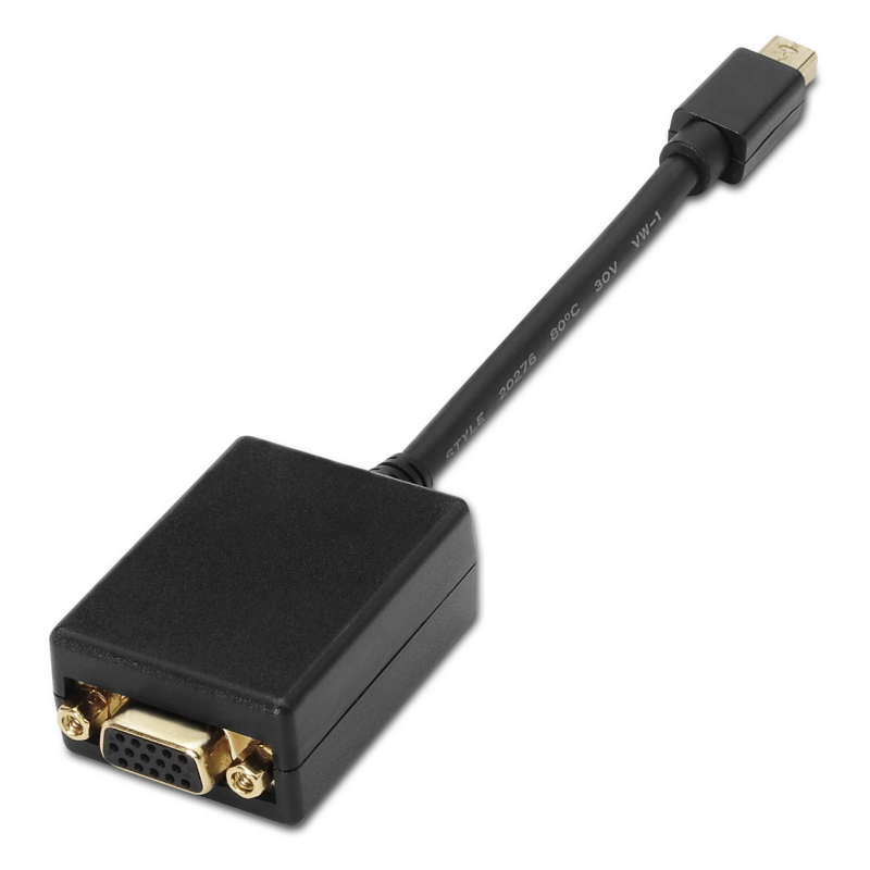CONVERSOR AISENS MINI DISPLAYPORT A SVGA MDP M SVGA H NEGRO 15CM