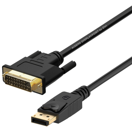 CABLE CONVERSOR AISENS DISPLAYPORT A DVI DP M DVI M NEGRO 20M