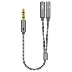 CABLE ADAPTADOR AISENS AUDIO JACK 35 4P M 2XJACK 35 3P H 25CM