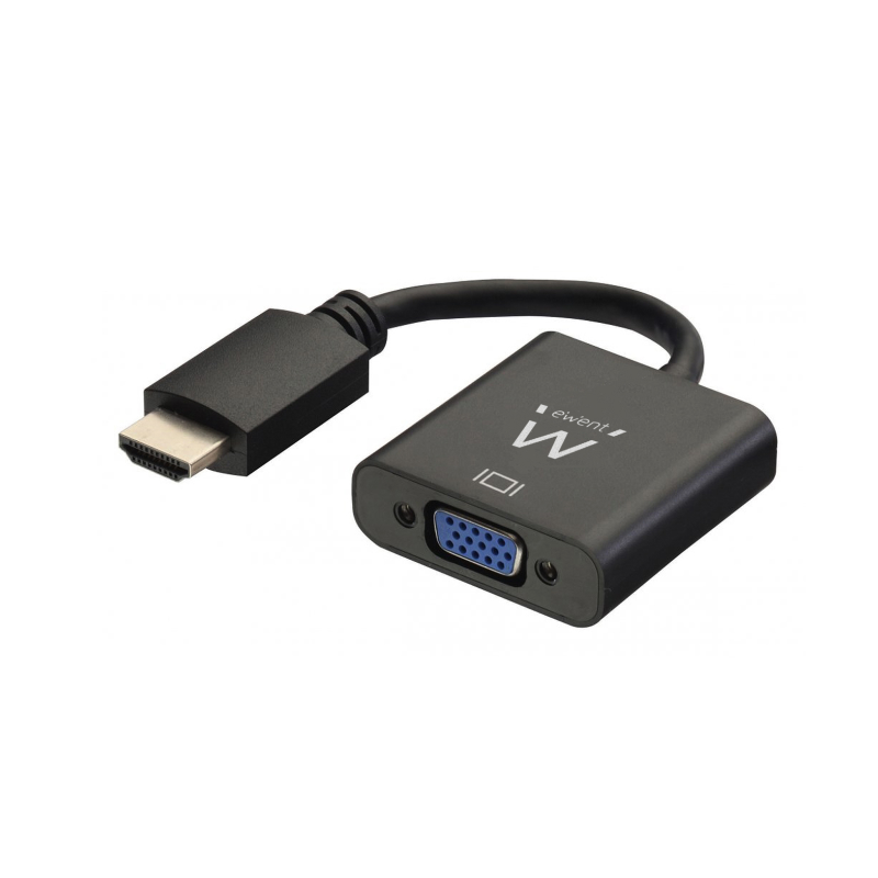 CABLE CONVERTIDOR EWENT HDMI MACHO VGA HEMBRA CON AUDIO 015 METROS