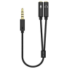 CABLE ADAPTADOR AISENS AUDIO JACK 35 4P M 2XJACK 35 3P H 25CM