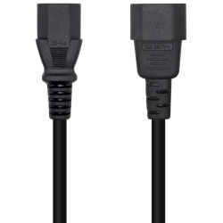 CABLE ALIMENTACION CPU AISENS C13 H C14 M NEGRO 10mts