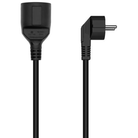 CABLE AISENS ALARGADOR ALIMENTACION SCHUKO CEE7 M CEE7 H 2mts