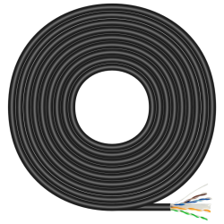 BOBINA CABLE RED AISENS EXTERIOR IMPERMEABLE RJ45 CAT6 UTP 100M CCA RIGIDO
