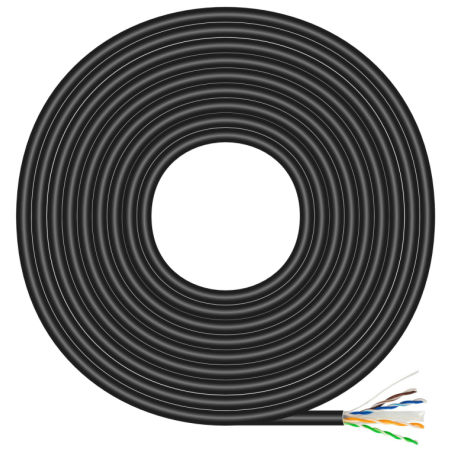 BOBINA CABLE RED AISENS EXTERIOR IMPERMEABLE RJ45 CAT6 UTP 100M CCA RIGIDO