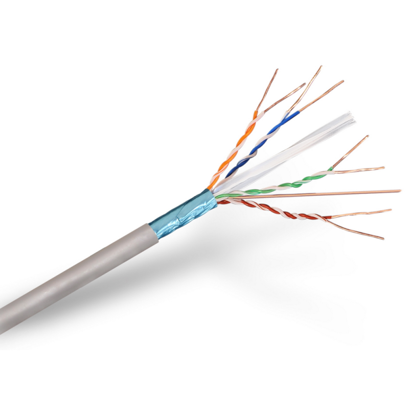BOBINA CABLE RED AISENS RJ45 CAT6 FTP RIGIDO AWG24 GRIS 100M