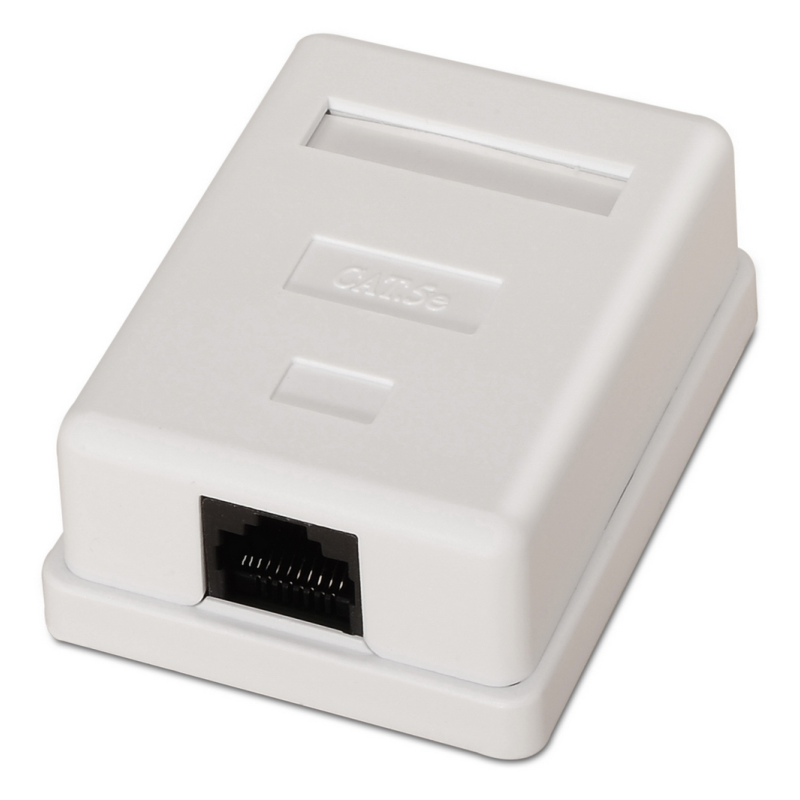 ROSETA DE SUPERFICIE AISENS RJ45 CAT5E UTP 1 TOMA BLANCO