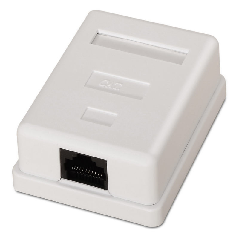 ROSETA DE SUPERFICIE AISENS RJ45 CAT6 UTP 1 TOMA BLANCO