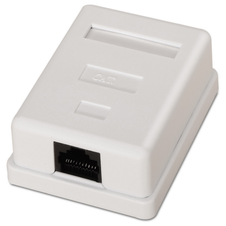 ROSETA DE SUPERFICIE AISENS RJ45 CAT6 UTP 1 TOMA BLANCO
