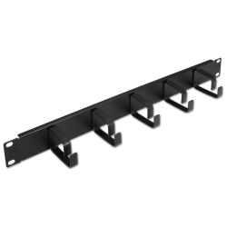 ORGANIZADOR DE CABLES AISENS METALICO CON 5 ANILLOS 19 1U NEGRO