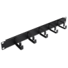 ORGANIZADOR DE CABLES AISENS METALICO CON 5 ANILLOS 19 1U NEGRO