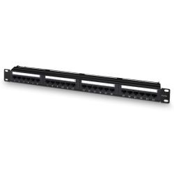 PANEL PARCHEO AISENS 24 PUERTOS RJ45 CAT6 UTP 1U DUAL IDC GESTION CABLES