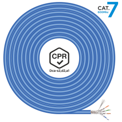 BOBINA CABLE RED AISENS RJ45 LSZH CPR DCA CAT7 SFTP AWG23 100M AZUL