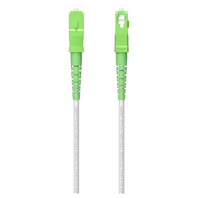 CABLE AISENS FIBRA G657A2 30 9 125 SMF SIMPLEX LSZH SC APC 200M