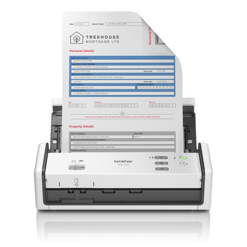 ESCANER BROTHER ADS1300 A4 DUPLEX