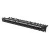 PATCH PANEL LANBERG 24 PUERTOS 1U 19 CAT6A UTP CON ORGANIZADOR CABLES NEGRO