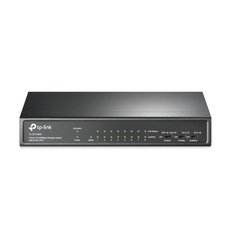 SWITCH TP LINK 9 PORT 10 100 MBPS DESKTOP SWITCH WITH 8 PORT POE