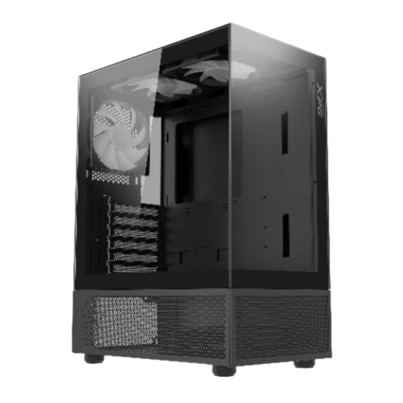 CAJA GAMING XPG INVADER X MINI ATX 1XUSB C 2XUSB SIN FUENTE ARGB NEGRO