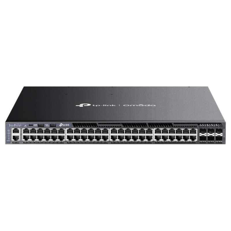 OMADA 48 PORT GIGABIT STACKABLE L3 MANAGED POE SWITCH WITH 6 10G SLOTS