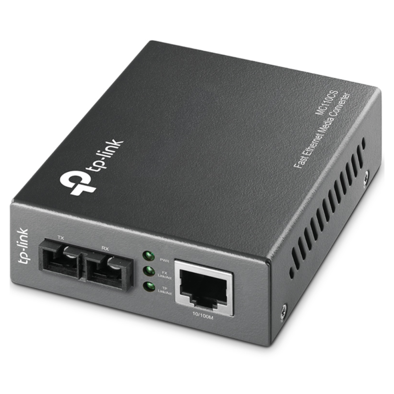 CONVERSOR MEDIOS TP LINK MC110CS MONO MODE SC UPC RJ45 FAST 20KM