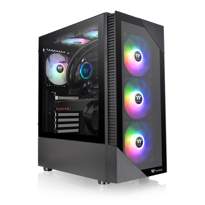 CAJA THERMALTAKE VIEW200 TG ARGB ATX 2XUSB 32 SIN FUENTE NEGRO
