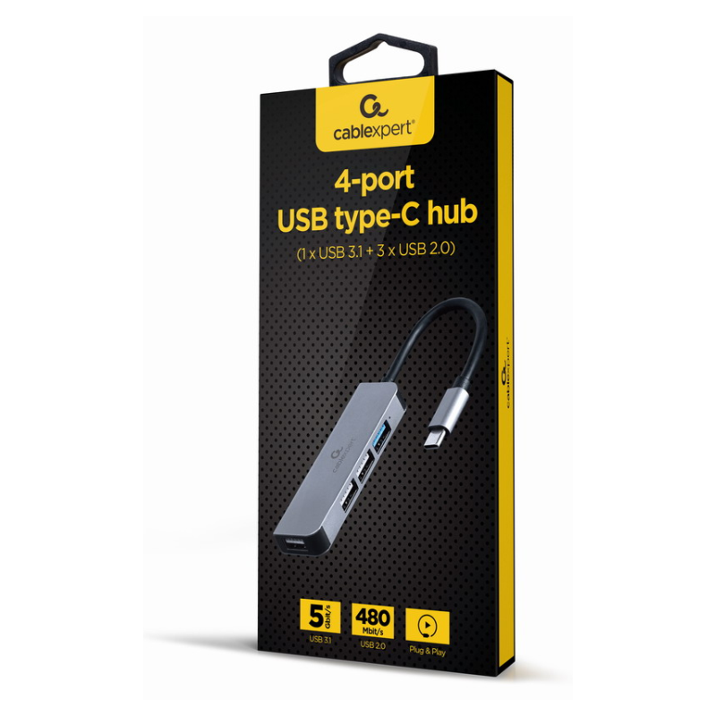 HUB USB TIPO C DE 4 PUERTOS 1 X USB 31 Y 3 X USB 20