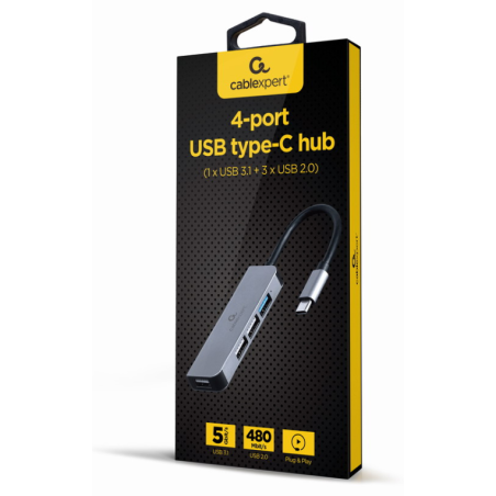 HUB USB TIPO C DE 4 PUERTOS 1 X USB 31 Y 3 X USB 20