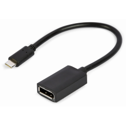 CABLE ADAPTADOR USB TIPO C A DISPLAYPORT 4K 15 CM NEGRO