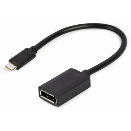 CABLE ADAPTADOR USB TIPO C A DISPLAYPORT 4K 15 CM NEGRO