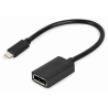 CABLE ADAPTADOR USB TIPO C A DISPLAYPORT 4K 15 CM NEGRO