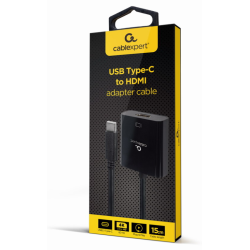 CABLE ADAPTADOR USB TIPO C A HDMI 4K 60HZ 15 CM NEGRO