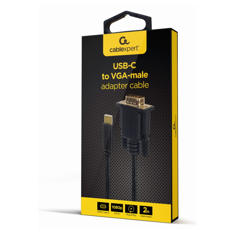 ADAPTADOR USB C A VGA M 2 M NEGRO BLISTER