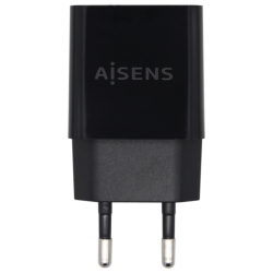 CARGADOR USB AISENS 10W ALTA EFICIENCIA 5V 2A NEGRO
