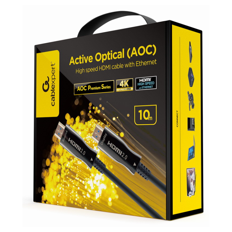 CABLE HDMI GEMBIRD DE ALTA VELOCIDAD CON OPTICA ACTIVA AOC CON ETHERNET 10 M