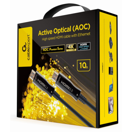 CABLE HDMI GEMBIRD DE ALTA VELOCIDAD CON OPTICA ACTIVA AOC CON ETHERNET 10 M
