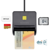LECTOR DNI TARJETAS AISENS SIM SD Micro SD MMC RS MMC MMC Micro NEGRO