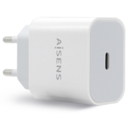 CARGADOR USB C AISENS PD30 1 PUERTO 1xUSB C 20W BLANCO