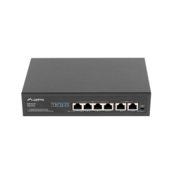 SWITCH LANBERG 6 PTOS 100MB 4xPOE 2x FAST ETHER 60W RACK 10 19